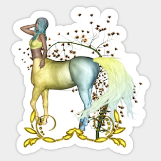 Awesome centaur female in soft colors Sticker